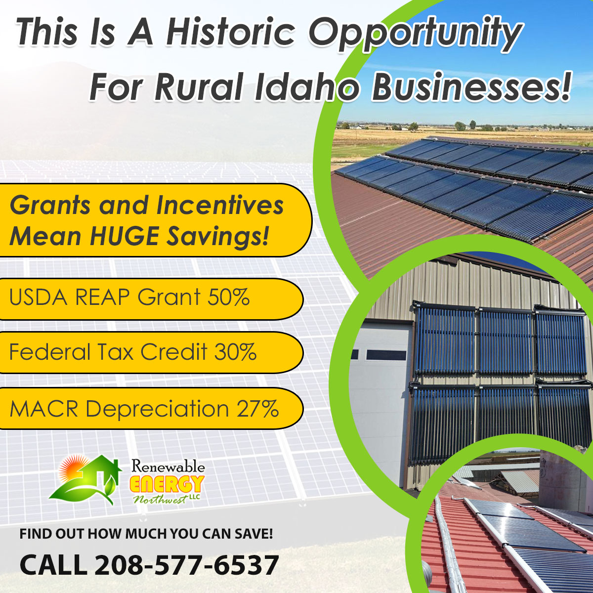 Idaho Rural Businesses Can Save BIG With Solar!